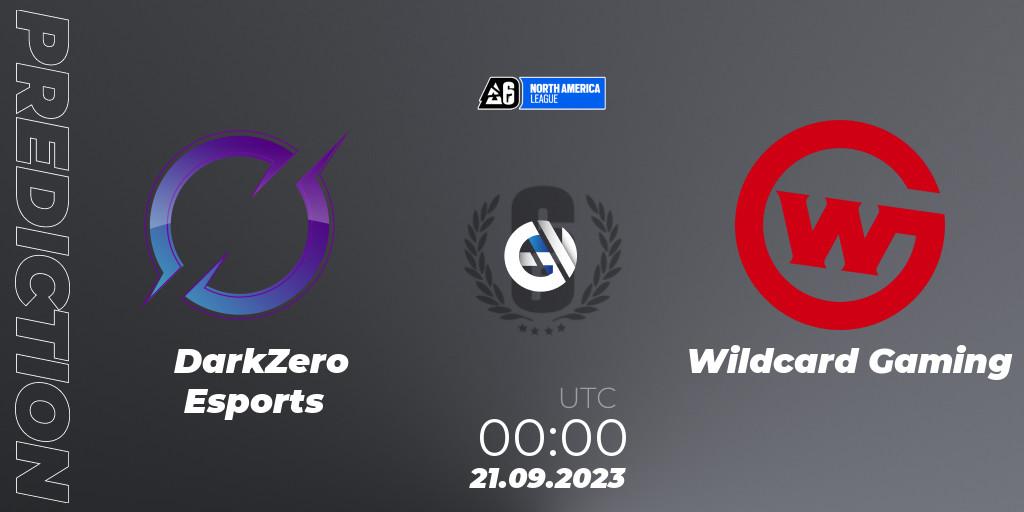 Pronóstico DarkZero Esports - Wildcard Gaming. 21.09.2023 at 01:30, Rainbow Six, North America League 2023 - Stage 2