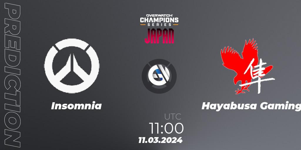 Pronóstico Insomnia - Hayabusa Gaming. 11.03.2024 at 12:00, Overwatch, Overwatch Champions Series 2024 - Stage 1 Japan