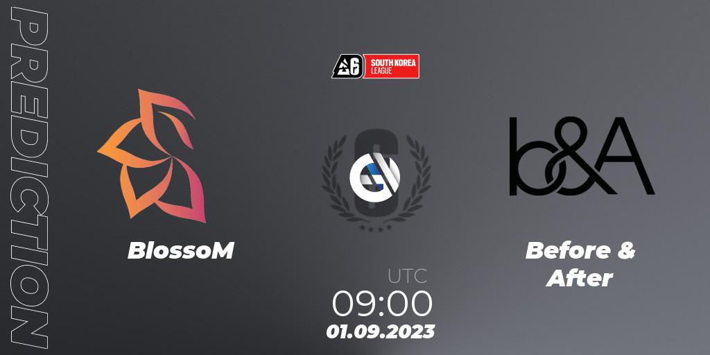 Pronóstico BlossoM - Before & After. 01.09.2023 at 09:00, Rainbow Six, South Korea League 2023 - Stage 2