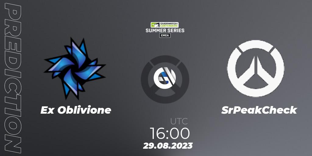 Pronóstico Ex Oblivione - SrPeakCheck. 29.08.2023 at 16:00, Overwatch, Overwatch Contenders 2023 Summer Series: Europe