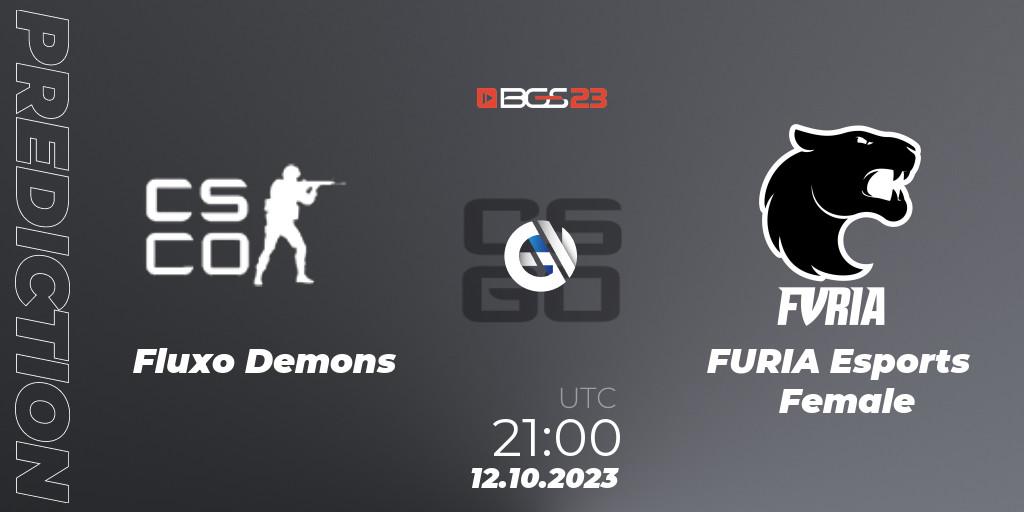 Pronóstico Fluxo Demons - FURIA Esports Female. 12.10.2023 at 21:00, Counter-Strike (CS2), BGS Esports 2023 Female