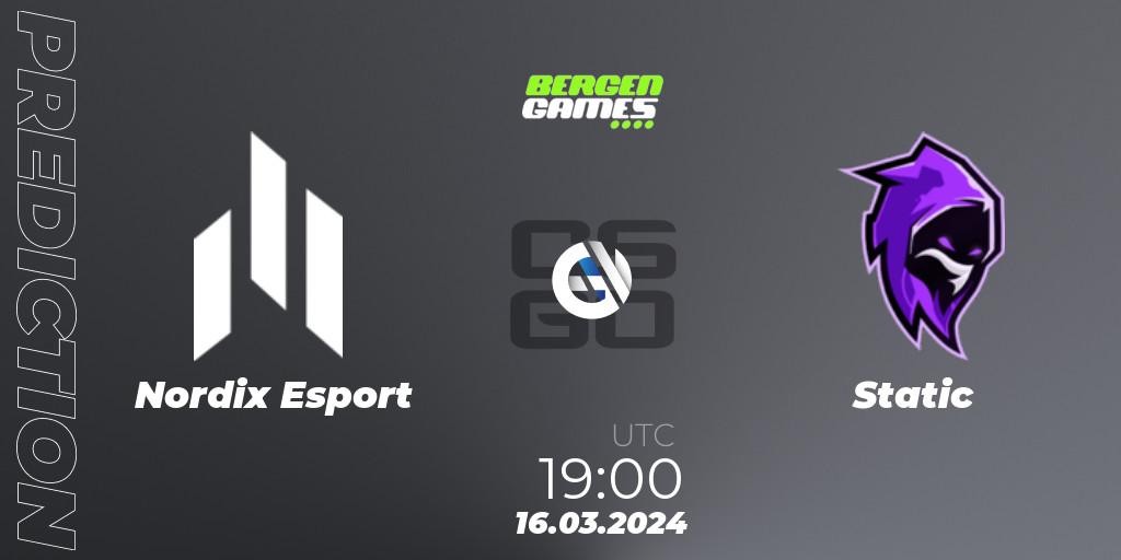 Pronóstico Nordix Esport - Static. 16.03.2024 at 18:00, Counter-Strike (CS2), Bergen Games 2024: Online Stage