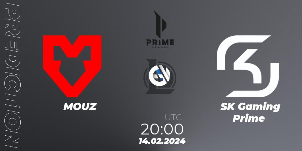 Pronóstico MOUZ - SK Gaming Prime. 14.02.24, LoL, Prime League Spring 2024 - Group Stage