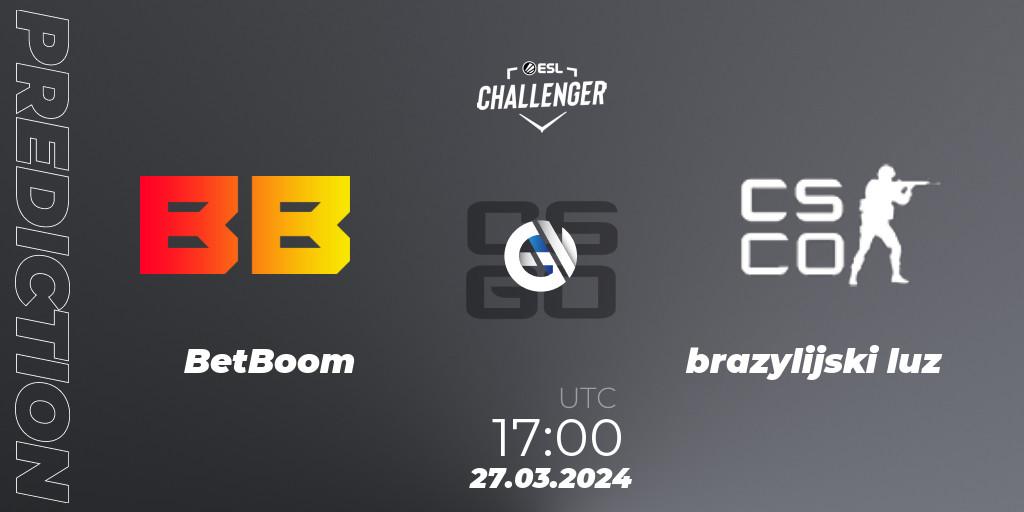 Pronóstico BetBoom - brazylijski luz. 27.03.2024 at 17:00, Counter-Strike (CS2), ESL Challenger #57: European Open Qualifier