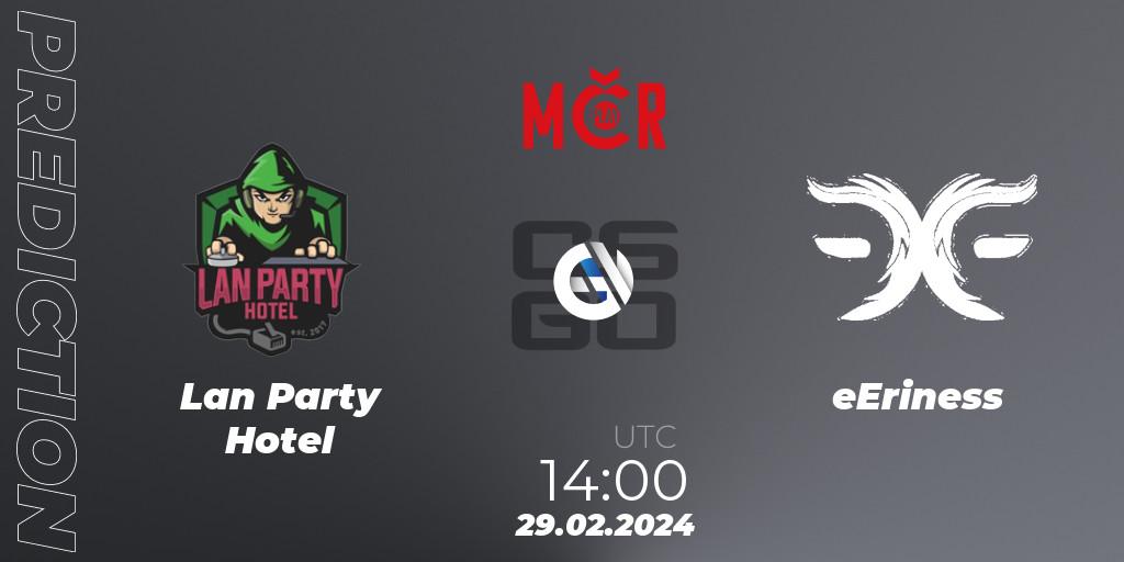 Pronóstico Lan Party Hotel - eEriness. 29.02.24, CS2 (CS:GO), Tipsport Cup Winter 2024: Closed Qualifier