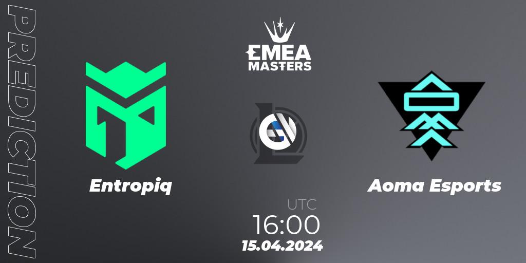 Pronóstico Entropiq - Aoma Esports. 15.04.24, LoL, EMEA Masters Spring 2024 - Play-In