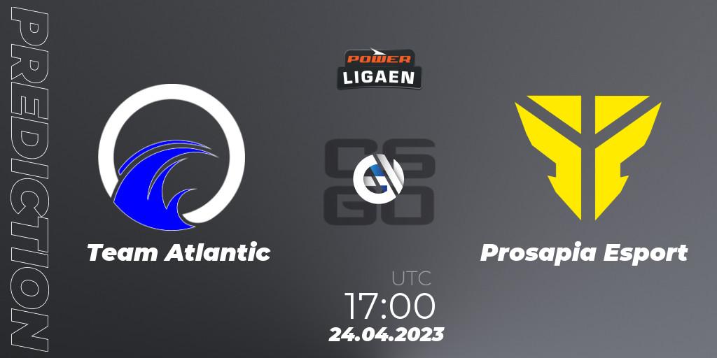 Pronóstico Team Atlantic - Prosapia Esport. 24.04.2023 at 17:00, Counter-Strike (CS2), Dust2.dk Ligaen Season 23