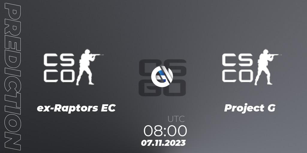 Pronóstico ex-Raptors EC - Project G. 07.11.2023 at 08:00, Counter-Strike (CS2), European Pro League Season 12: Division 2