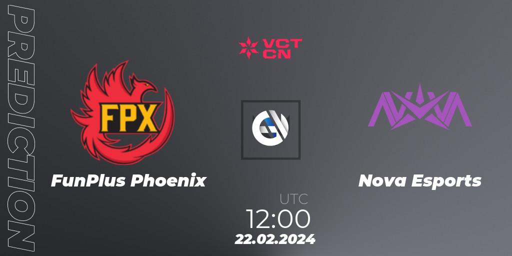 Pronóstico FunPlus Phoenix - Nova Esports. 22.02.24, VALORANT, VCT 2024: China Kickoff