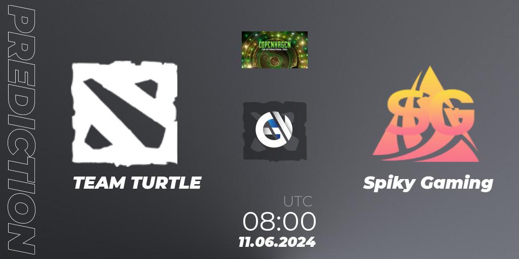 Pronóstico TEAM TURTLE - Spiky Gaming. 11.06.2024 at 08:30, Dota 2, The International 2024 - China Closed Qualifier