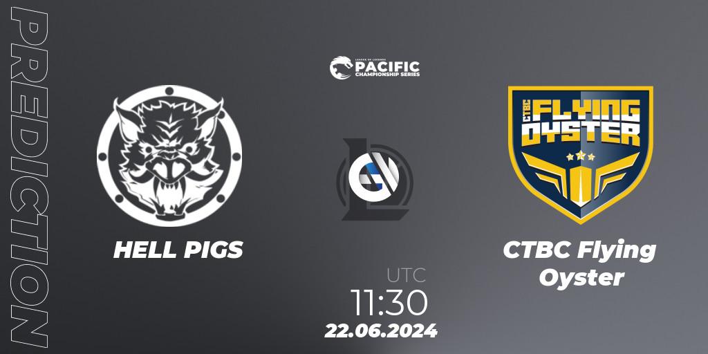 Pronóstico HELL PIGS - CTBC Flying Oyster. 22.06.2024 at 11:30, LoL, PCS Summer 2024