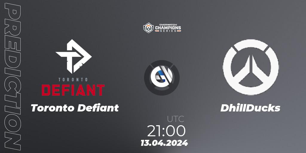 Pronóstico Toronto Defiant - DhillDucks. 13.04.24, Overwatch, Overwatch Champions Series 2024 - North America Stage 2 Group Stage