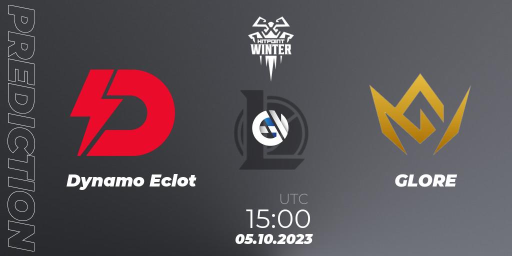 Pronóstico Dynamo Eclot - GLORE. 05.10.2023 at 15:00, LoL, Hitpoint Masters Winter 2023 - Playoffs