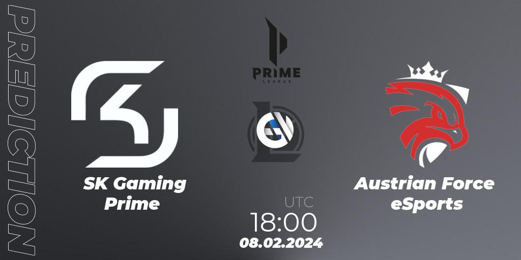 Pronóstico SK Gaming Prime - Austrian Force eSports. 08.02.2024 at 21:00, LoL, Prime League Spring 2024 - Group Stage