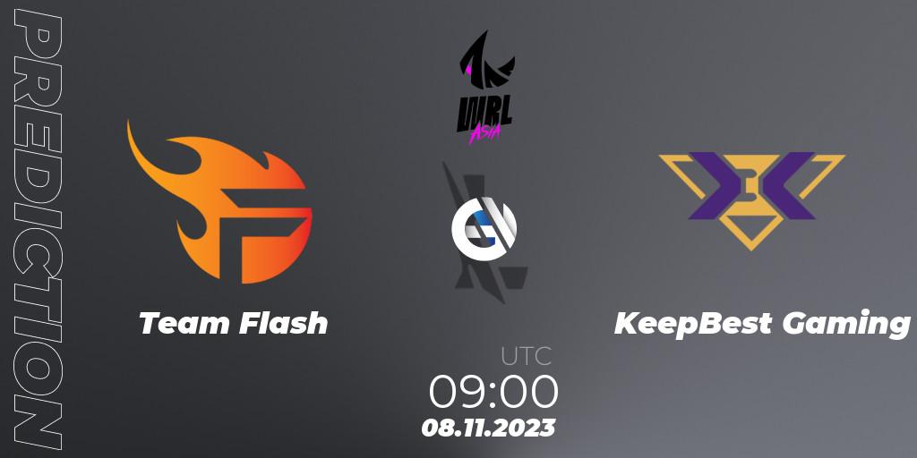 Pronóstico Team Flash - KeepBest Gaming. 08.11.2023 at 09:15, Wild Rift, WRL Asia 2023 - Season 2 - Regular Season