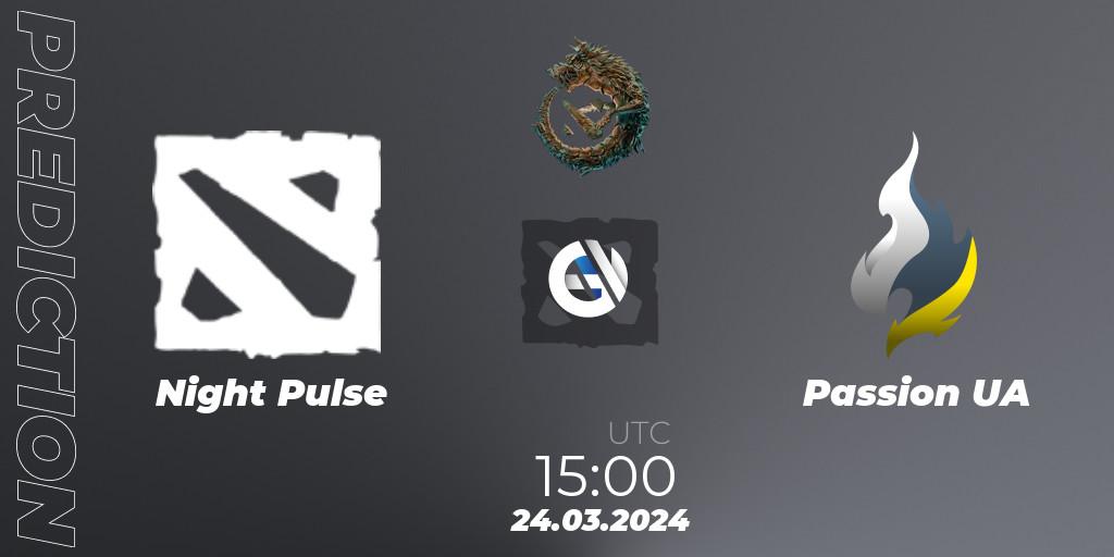 Pronóstico Night Pulse - Passion UA. 24.03.24, Dota 2, PGL Wallachia Season 1: Eastern Europe Open Qualifier #2