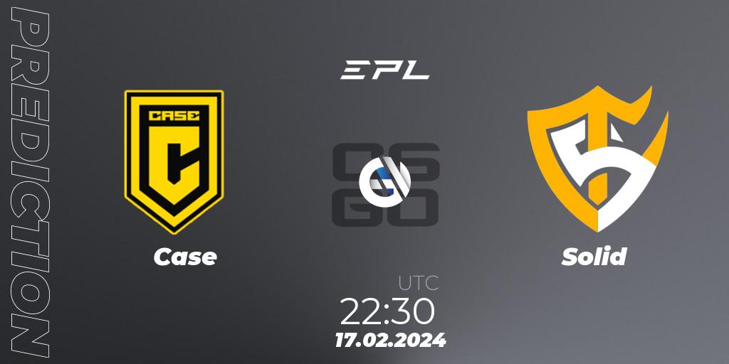 Pronóstico Case - Solid. 17.02.2024 at 22:30, Counter-Strike (CS2), EPL World Series Americas Season 6