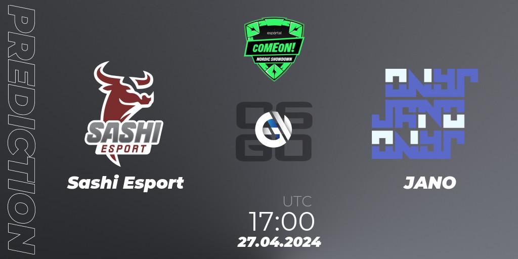 Pronóstico Sashi Esport - JANO. 27.04.2024 at 17:00, Counter-Strike (CS2), ComeOn Nordic Showdown