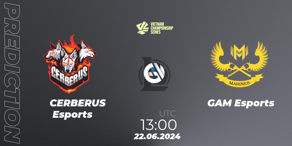 Pronóstico CERBERUS Esports - GAM Esports. 22.06.2024 at 13:00, LoL, VCS Summer 2024 - Group Stage