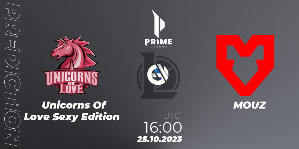 Pronóstico Unicorns Of Love Sexy Edition - MOUZ. 25.10.2023 at 16:00, LoL, Prime League Pokal 2023