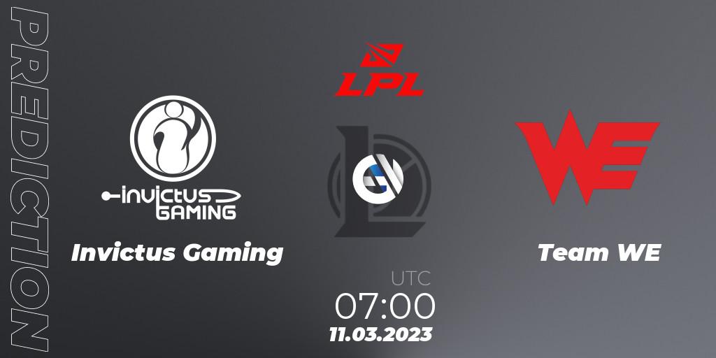 Pronóstico Invictus Gaming - Team WE. 11.03.23, LoL, LPL Spring 2023 - Group Stage