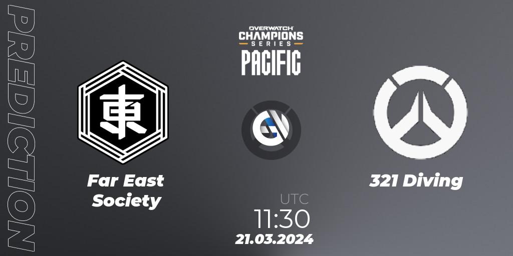 Pronóstico Far East Society - 321 Diving. 21.03.24, Overwatch, Overwatch Champions Series 2024 - Stage 1 Pacific