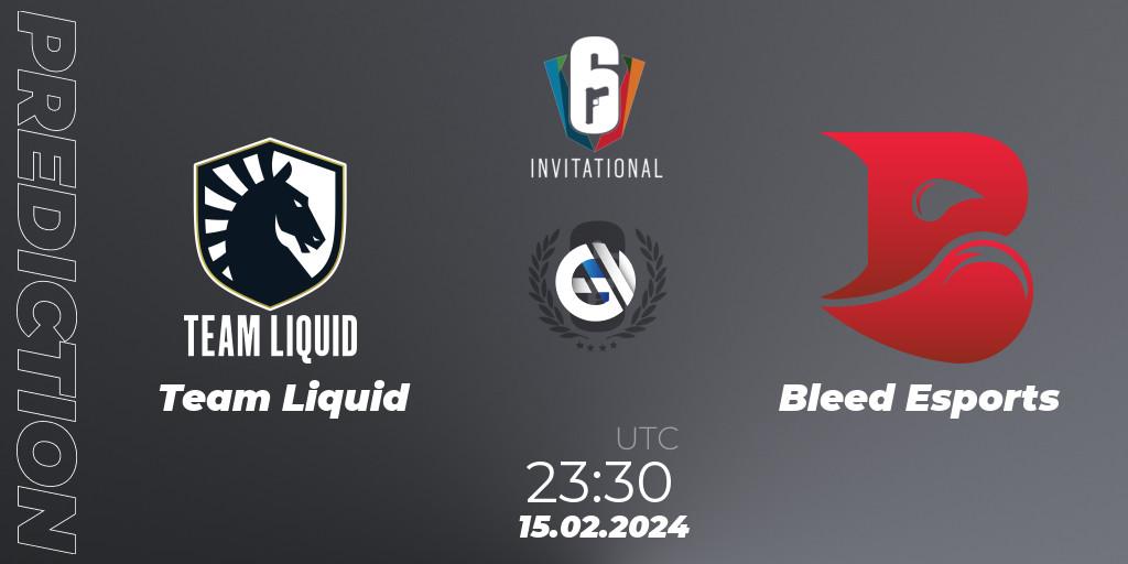 Pronóstico Team Liquid - Bleed Esports. 15.02.24, Rainbow Six, Six Invitational 2024 - Group Stage