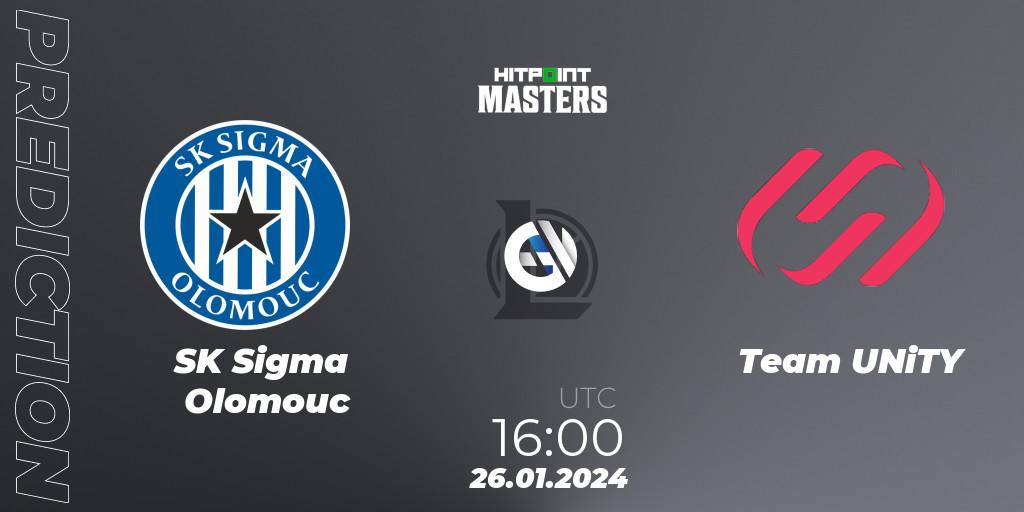 Pronóstico SK Sigma Olomouc - Team UNiTY. 26.01.2024 at 16:00, LoL, Hitpoint Masters Spring 2024
