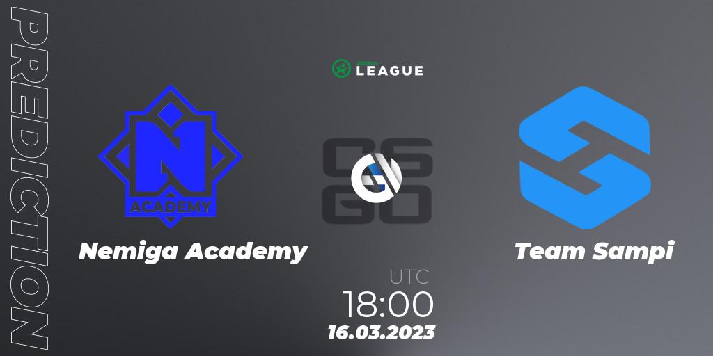 Pronóstico Nemiga Academy - Team Sampi. 16.03.2023 at 18:00, Counter-Strike (CS2), ESEA Season 44: Main Division - Europe