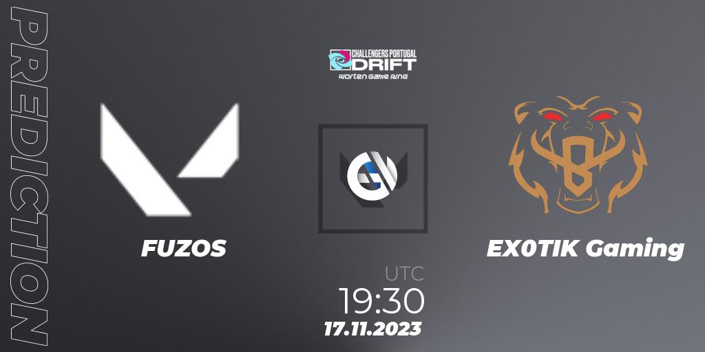 Pronóstico FUZOS - EX0TIK Gaming. 17.11.2023 at 19:30, VALORANT, VALORANT Challengers 2023 Portugal: Drift
