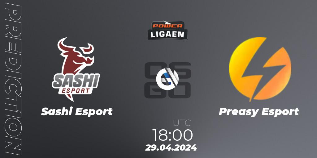 Pronóstico Sashi Esport - Preasy Esport. 29.04.2024 at 18:00, Counter-Strike (CS2), Dust2.dk Ligaen Season 26
