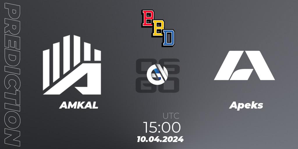Pronóstico AMKAL - Apeks. 10.04.24, CS2 (CS:GO), BetBoom Dacha Belgrade 2024: European Qualifier