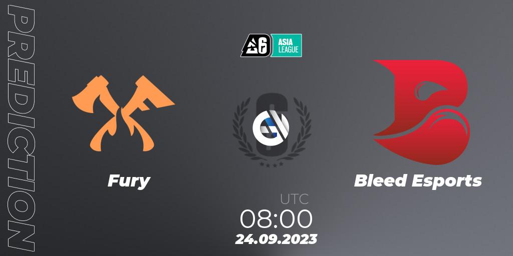 Pronóstico Fury - Bleed Esports. 24.09.2023 at 08:00, Rainbow Six, SEA League 2023 - Stage 2