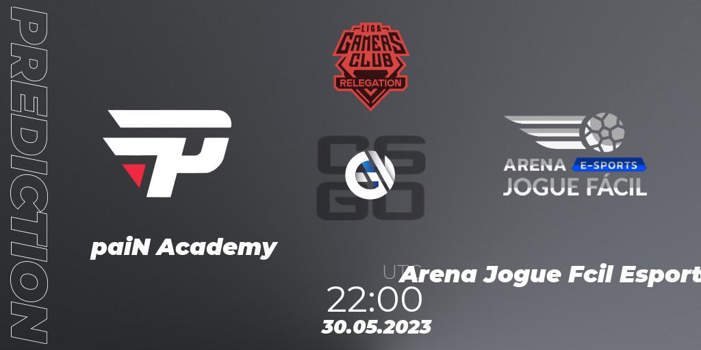 Pronóstico paiN Academy - Arena Jogue Fácil Esports. 30.05.2023 at 22:00, Counter-Strike (CS2), Gamers Club Liga Série A: May 2023