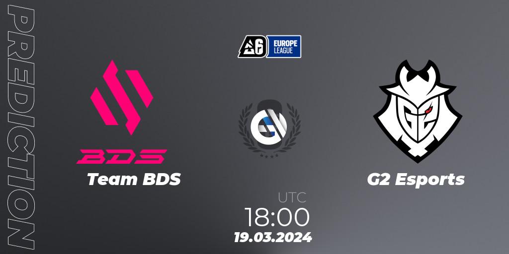 Pronóstico Team BDS - G2 Esports. 19.03.2024 at 18:00, Rainbow Six, Europe League 2024 - Stage 1