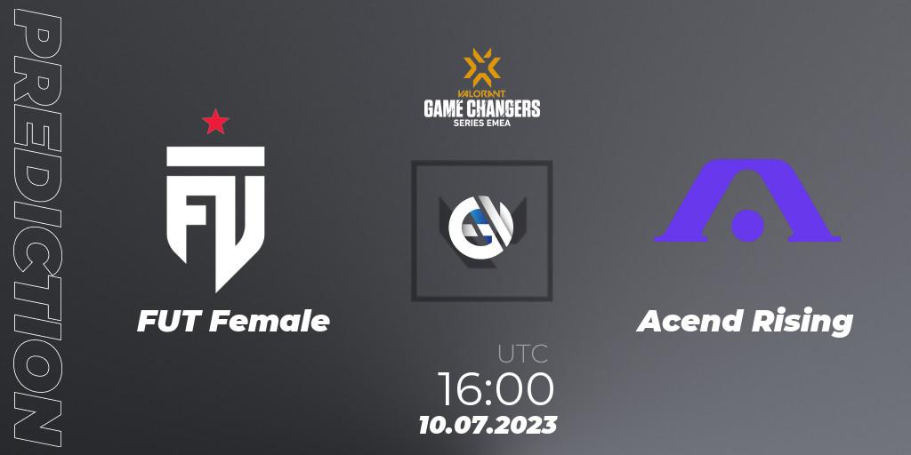 Pronóstico FUT Female - Acend Rising. 10.07.2023 at 16:10, VALORANT, VCT 2023: Game Changers EMEA Series 2 - Group Stage