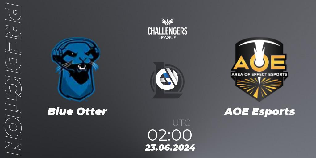 Pronóstico Blue Otter - AOE Esports. 23.06.2024 at 02:00, LoL, NACL Summer 2024 - Group Stage