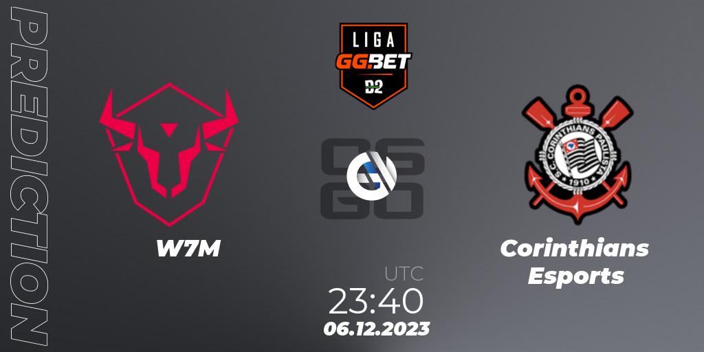 Pronóstico W7M - Corinthians Esports. 07.12.2023 at 00:00, Counter-Strike (CS2), Dust2 Brasil Liga Season 2