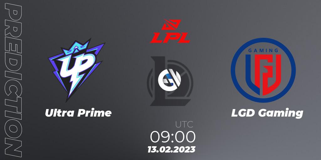 Pronóstico Ultra Prime - LGD Gaming. 13.02.2023 at 09:00, LoL, LPL Spring 2023 - Group Stage