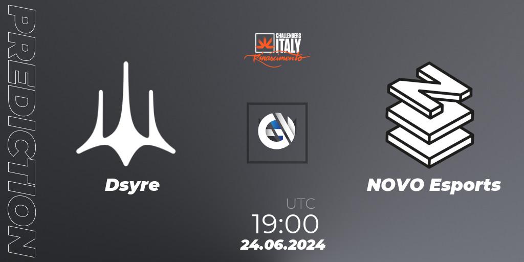Pronóstico Dsyre - NOVO Esports. 24.06.2024 at 19:00, VALORANT, VALORANT Challengers 2024 Italy: Rinascimento Split 2