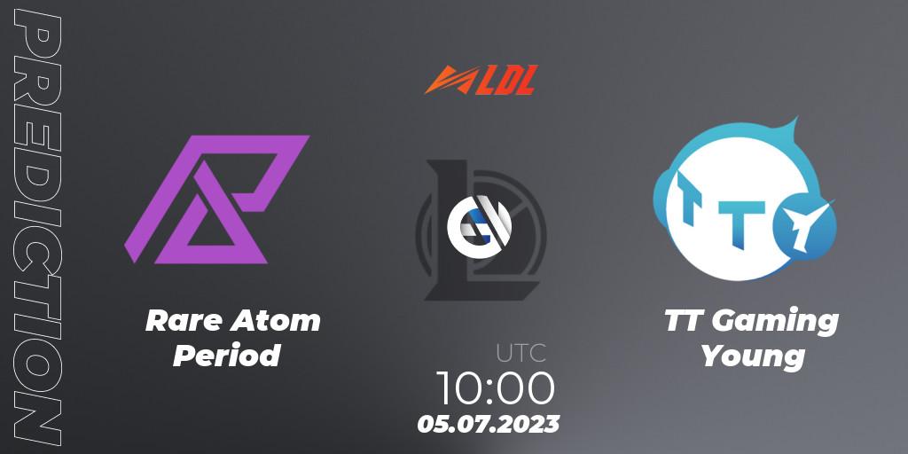 Pronóstico Rare Atom Period - TT Gaming Young. 05.07.2023 at 11:00, LoL, LDL 2023 - Regular Season - Stage 3