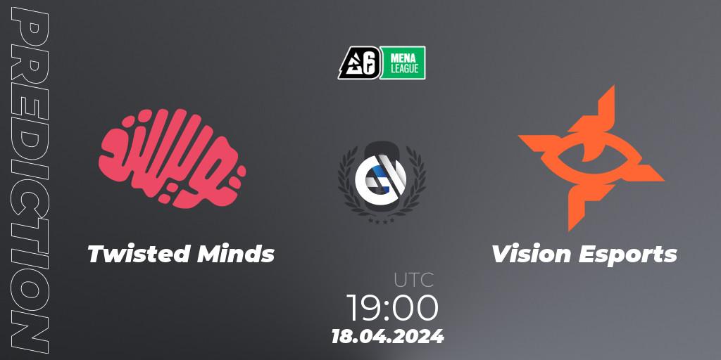 Pronóstico Twisted Minds - Vision Esports. 18.04.2024 at 19:00, Rainbow Six, MENA League 2024 - Stage 1