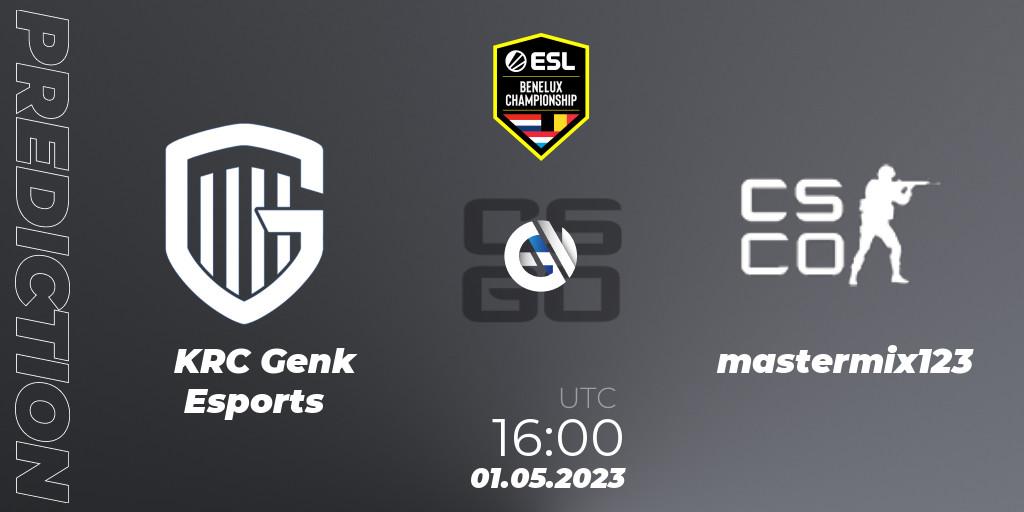 Pronóstico KRC Genk Esports - mastermix123. 01.05.2023 at 16:00, Counter-Strike (CS2), ESL Benelux Championship Spring 2023