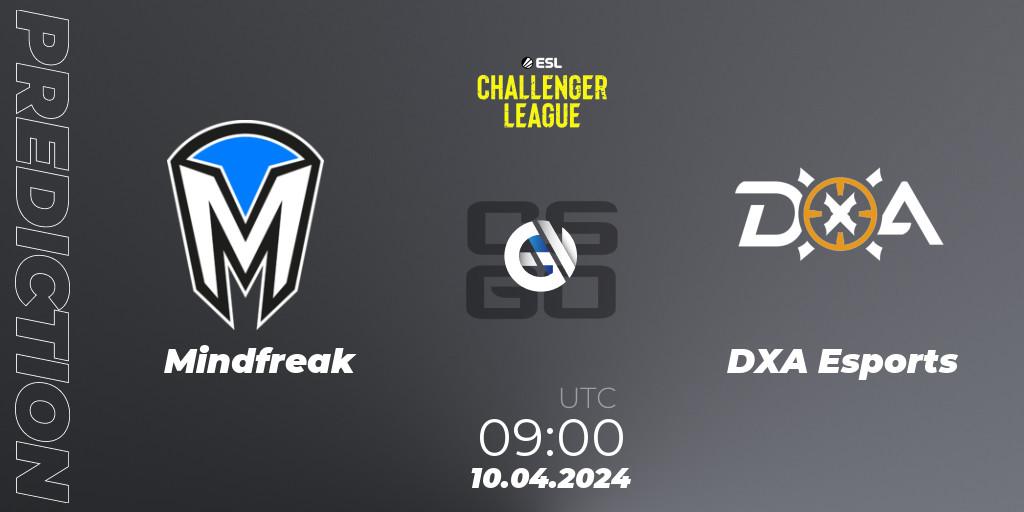 Pronóstico Mindfreak - DXA Esports. 10.04.2024 at 09:00, Counter-Strike (CS2), ESL Challenger League Season 47: Oceania