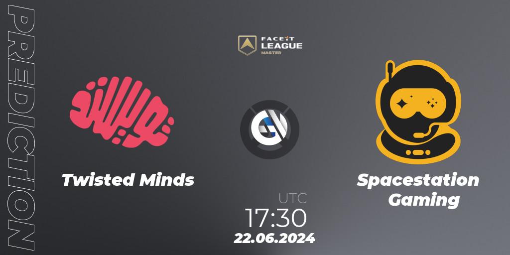 Pronóstico Twisted Minds - Spacestation Gaming. 22.06.2024 at 17:30, Overwatch, FACEIT League Season 1 - EMEA Master Road to EWC