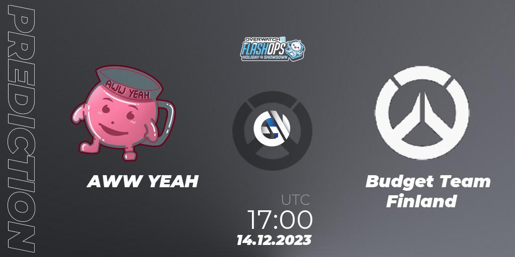 Pronóstico AWW YEAH - Dinosaurs in Pyjamas. 14.12.2023 at 17:00, Overwatch, Flash Ops Holiday Showdown - EMEA