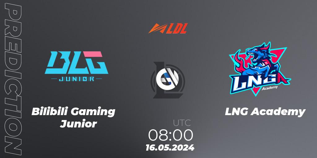 Pronóstico Bilibili Gaming Junior - LNG Academy. 16.05.2024 at 08:00, LoL, LDL 2024 - Stage 2