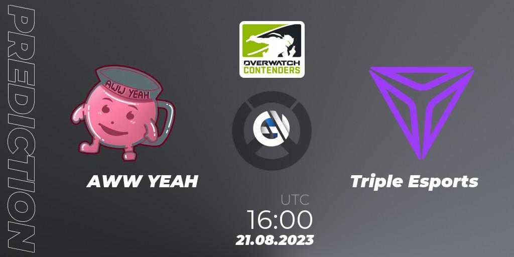 Pronóstico AWW YEAH - Triple Esports. 21.08.23, Overwatch, Overwatch Contenders 2023 Summer Series: Europe