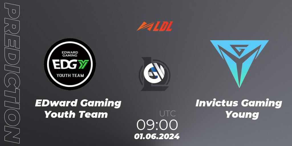 Pronóstico EDward Gaming Youth Team - Invictus Gaming Young. 01.06.2024 at 09:00, LoL, LDL 2024 - Stage 2