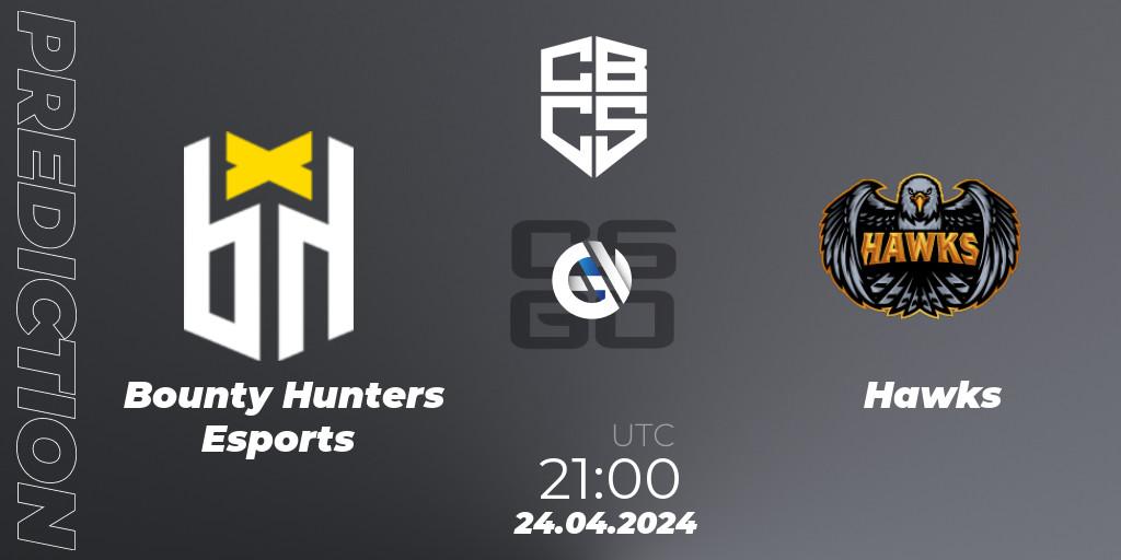 Pronóstico Bounty Hunters Esports - Hawks. 24.04.24, CS2 (CS:GO), CBCS Season 4: Open Qualifier #1